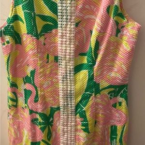 Lilly Pulitzer Target Fan Dance Shift Dress Flamingo 20th Anniversary Women’s 12